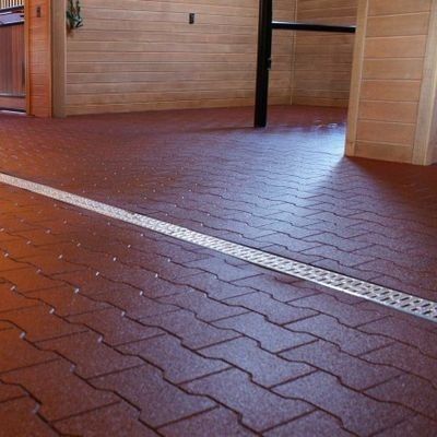 Hình dạng xương chó lồng vào nhau Thảm sàn cao su Vật liệu hạt cao su SBR