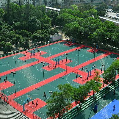 Giá tốt Weather Resistant Outdoor Basketball Court Tiles Polypropylene Material With Multi Color trực tuyến