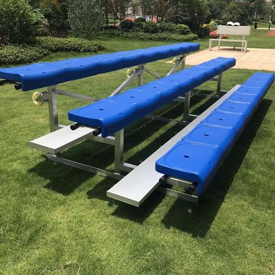 Giá tốt Ghế tẩy trắng ngoài trời bằng nhôm 3 hàng cho sân chơi Phòng tập thể dục trực tuyến