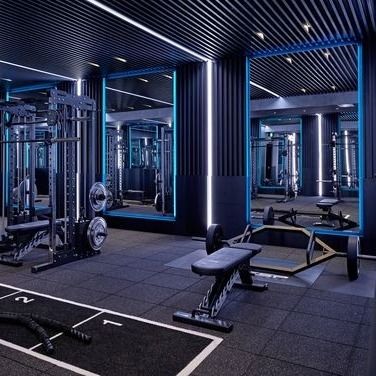 Giá tốt Sàn cao su GYM trong nhà Mat SBR đen với bề mặt có đốm EPDM trực tuyến