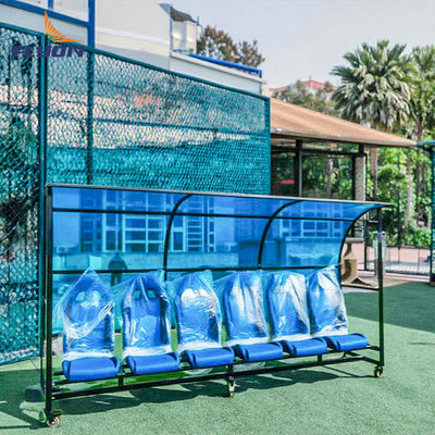 Chỗ trú ẩn ghế dự bị thay thế bóng đá di động với logo / tên đội tùy chỉnh và khả năng truy cập phù hợp với ADA