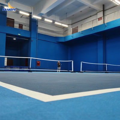 Tùy chọn kích thước sân 44 * 20ft hoặc 60 * 30ft Pickleball Court Mat Roll Installation with Arcylic Coating Crystal Sand Top Layer