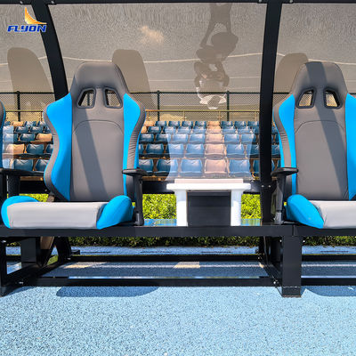 Ghế dự bị di động bằng nhôm thay thế, lắp ráp dễ dàng, bảo hành 5 năm cho khu vực kỹ thuật sân vận động bóng đá