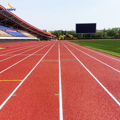 Giá tốt Đường chạy tổng hợp thể thao đổ đầy màu tùy chỉnh với khả năng hấp thụ sốc và Chứng nhận IAAF cho trường học và sân vận động trực tuyến