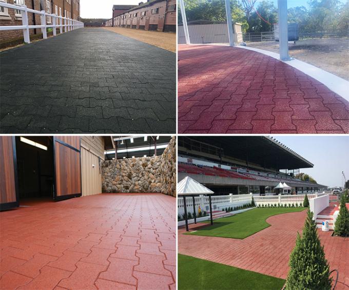 Thảm lót sàn cao su sân chơi dễ lắp đặt và gạch lát xương cá bền 4